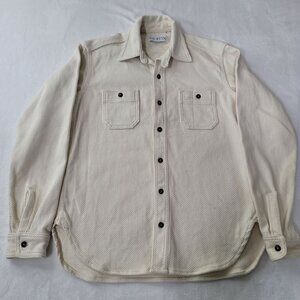 Gustin Monster Sashiko Workshirt Classic Fit Men's Beige Size M Made in USA